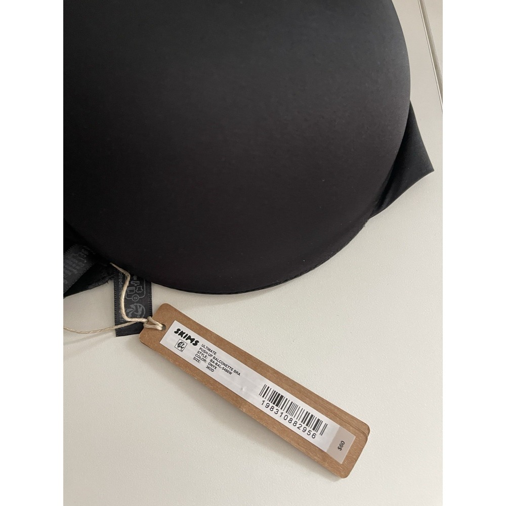 NWT Skims Black Ultimate Push Up Balconette Bra 36 DD Onyx - Picture 15 of 15
